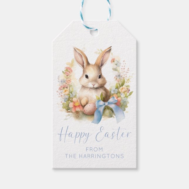 Happy Easter Bunny Gift Tags (Front)
