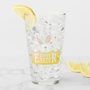 Happy Easter Bunny Glass