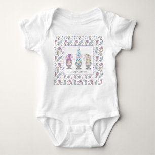 Happy Easter Bunny Gnomes Baby Bodysuit