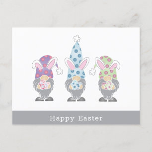 Happy Easter Bunny Gnomes  Postcard
