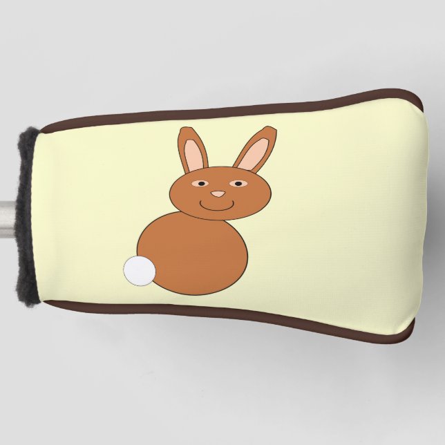 Happy Easter Bunny Golf Putter Cover (Front)