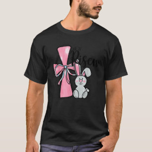 Happy Easter Bunny He Is Risen Jesus Cross Bow Scr T-Shirt