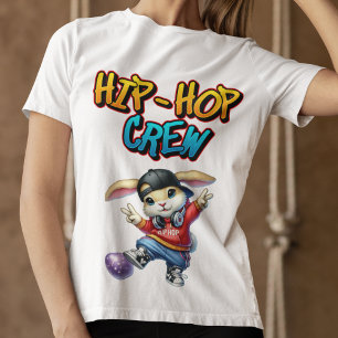 Happy Easter Bunny Hip-Hop Crew T-Shirt