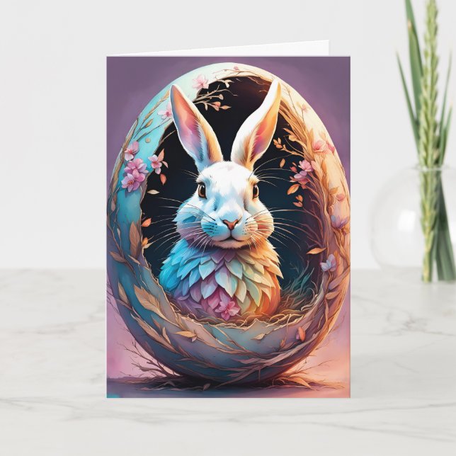 Happy Easter Bunny Holiday Card (Front)