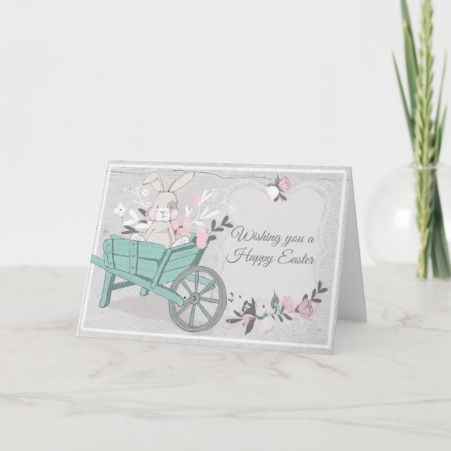 Happy Easter Bunny  Holiday Card (Front)