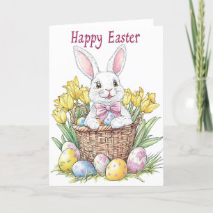 Happy Easter Bunny Holiday Card