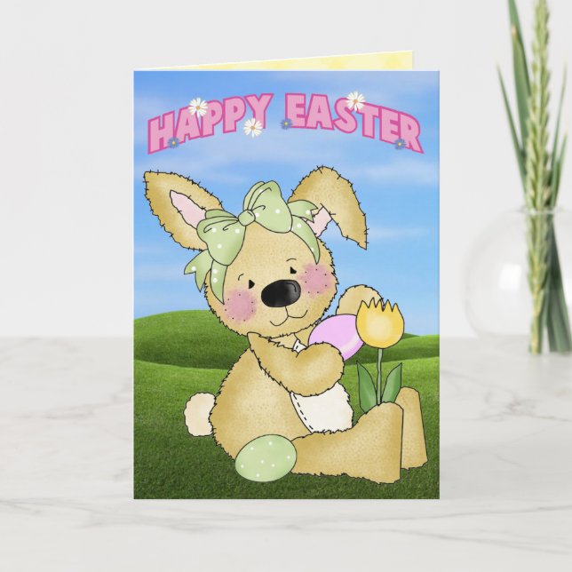 Happy Easter Bunny Holiday Card (Front)
