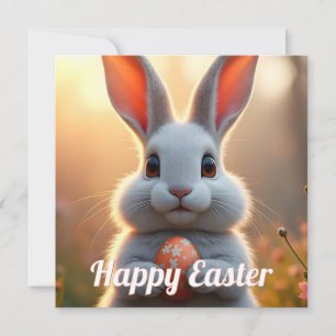 Happy Easter Bunny in the Magic of Spring