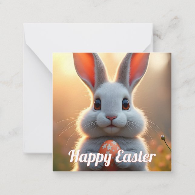 Happy Easter Bunny in the Magic of Spring Card (Front)