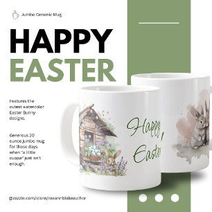 Happy Easter Bunny Jumbo Mug