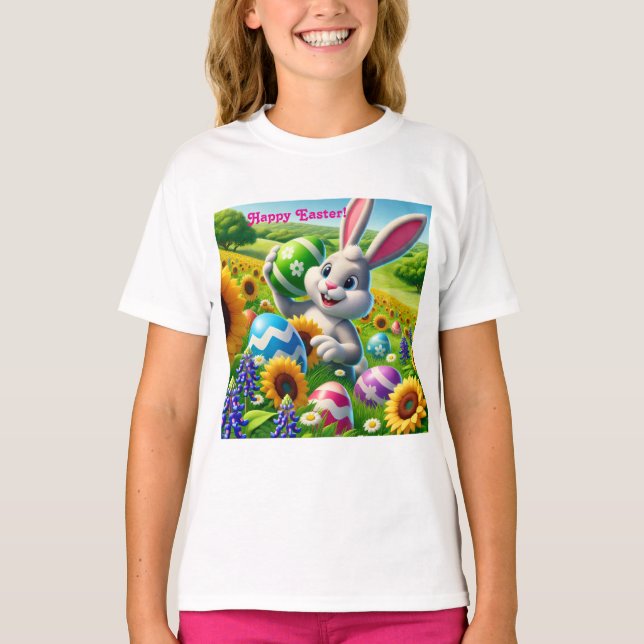 Happy “Easter Bunny” Kids T-Shirt (Front)