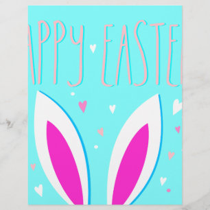 happy easter bunny letterhead