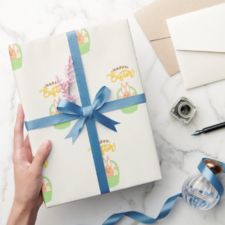 Happy Easter Bunny Matte Wrapping Paper