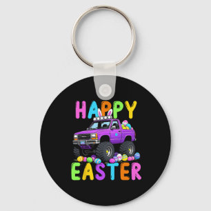 Happy Easter Bunny Monter Truck Funny Madness  Key Ring