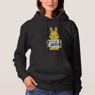 Happy Easter Bunny Mugshot Rabbit Easter Day Cute Hoodie