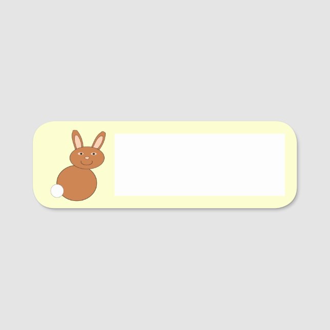 Happy Easter Bunny Name Tag (Front)
