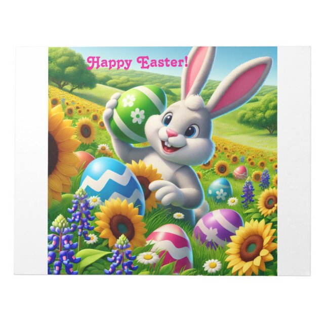 Happy “Easter Bunny” Notepad  (Front)