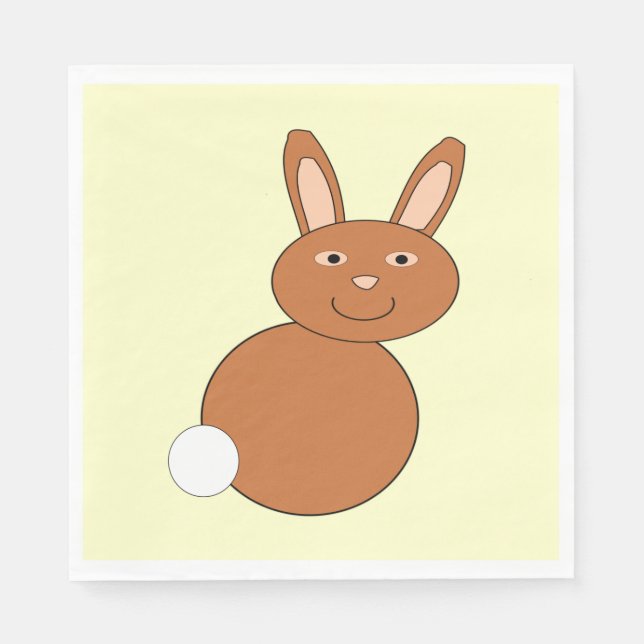 Happy Easter Bunny Paper Luncheon Napkins (Front)