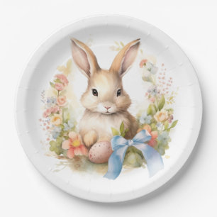 Happy Easter Bunny Paper Plate