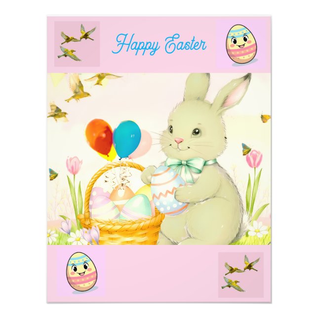 Happy Easter Bunny Photo Print (Front)