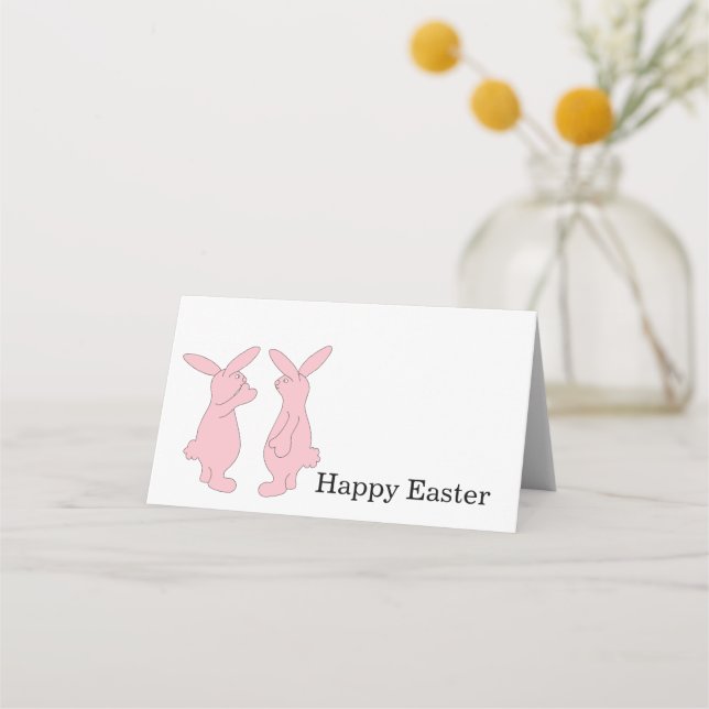 Happy Easter Bunny Place Cards (Front)