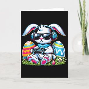 Happy Easter Bunny Playing Game Funny Boys Girls K Card