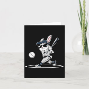 Happy Easter Bunny Playing Sell Easter Sport Boys Card