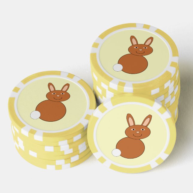 Happy Easter Bunny Poker Chips (Stack)