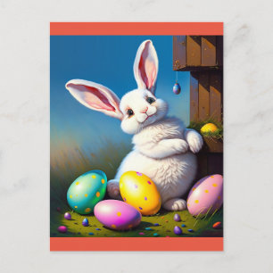 happy easter bunny postcard
