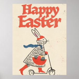 Happy Easter Bunny Poster