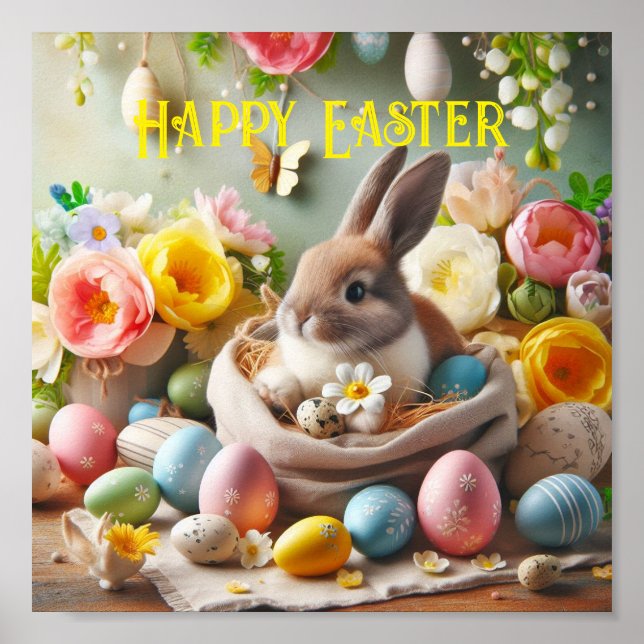 Happy Easter Bunny Poster (Front)