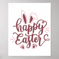Happy Easter Bunny Poster – Cute Spring Holiday