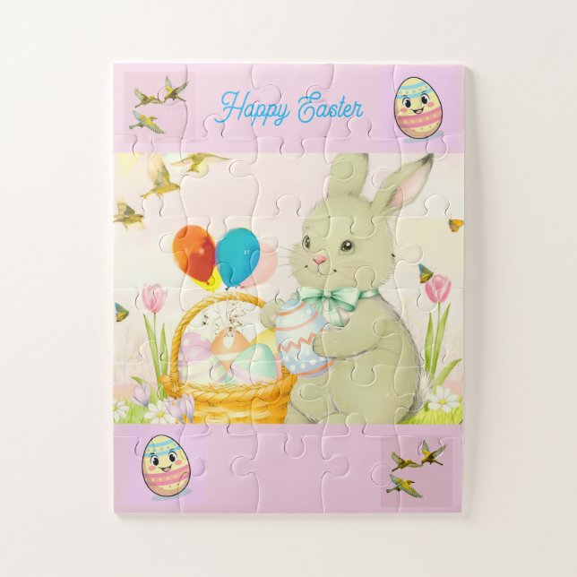 Happy Easter Bunny Puzzle (Vertical)