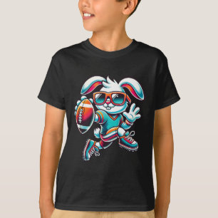 Happy Easter Bunny Quarterback Receiver Football B T-Shirt