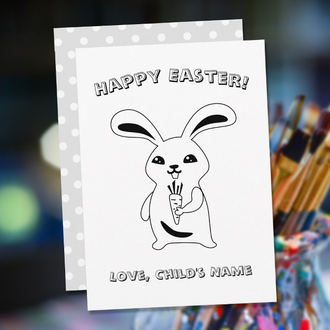 Happy Easter Bunny Rabbit Colouring Page (Creator Uploaded)