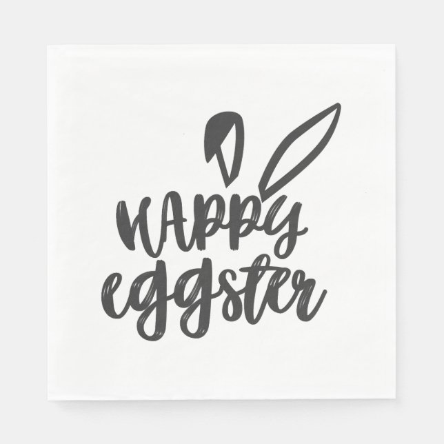 Happy Easter Bunny Rabbit Ears Funny Easter Day Wo Napkin (Front)