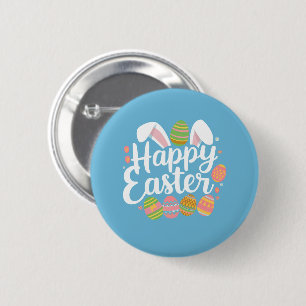 Happy Easter Bunny Rabbit Egg Holiday  6 Cm Round Badge