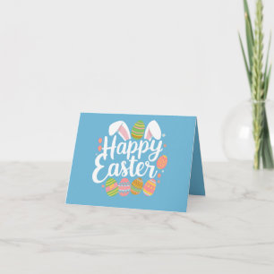 Happy Easter Bunny Rabbit Egg Holiday  Card