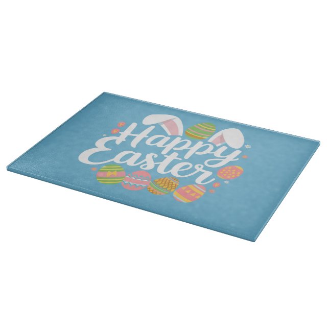 Happy Easter Bunny Rabbit Egg Holiday  Cutting Board (Corner)