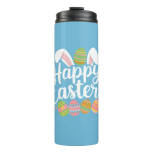 Happy Easter Bunny Rabbit Egg Holiday Thermal Tumbler