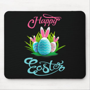 Happy Easter Bunny Rabbit Eggs; Easter Day Women  Mouse Pad