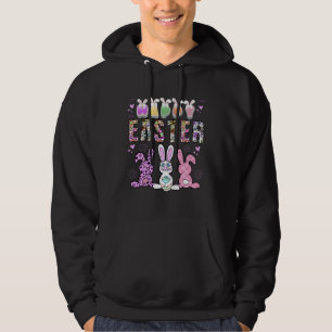 Happy Easter Bunny Rabbit Face  Easter Day Women G Hoodie