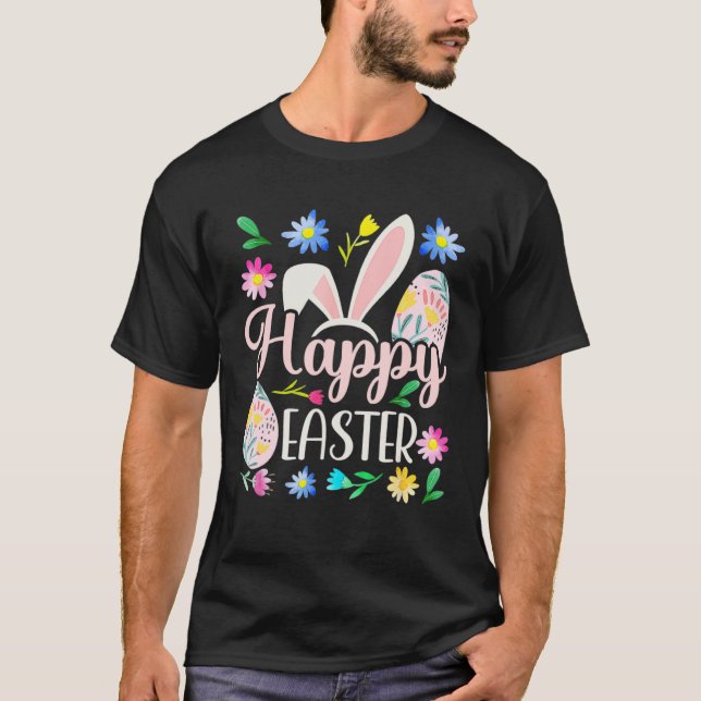 Happy Easter Bunny Rabbit Face  Easter Day Women G T-Shirt (Front)