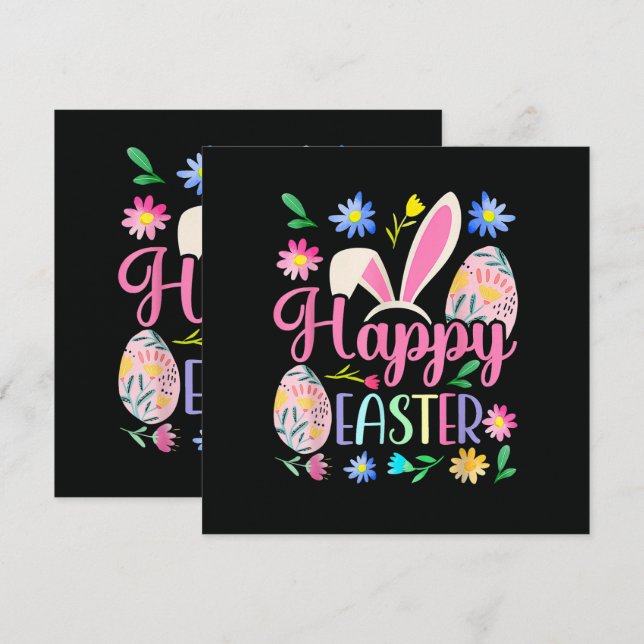 Happy Easter Bunny Rabbit Face Funny (Front/Back)