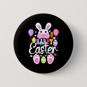 Happy Easter Bunny Rabbit Face Funny Easter Day To 6 Cm Round Badge
