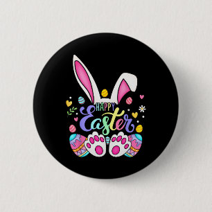 Happy Easter Bunny Rabbit Face Funny Easter Day Wo 6 Cm Round Badge