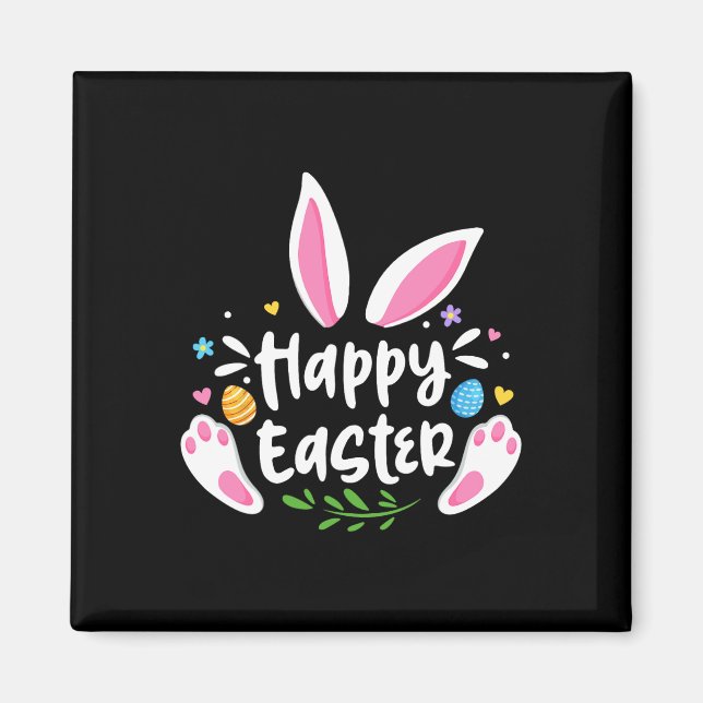Happy Easter Bunny Rabbit Face Funny Easter Day Wo Magnet (Front)