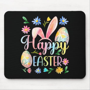 Happy Easter Bunny Rabbit Face Funny Easter Day Wo Mouse Pad