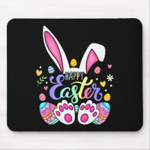 Happy Easter Bunny Rabbit Face Funny Easter Day Wo Mouse Pad