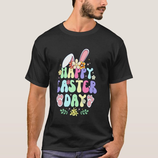 Happy Easter Bunny Rabbit Face Funny Easter Day Wo T-Shirt (Front)